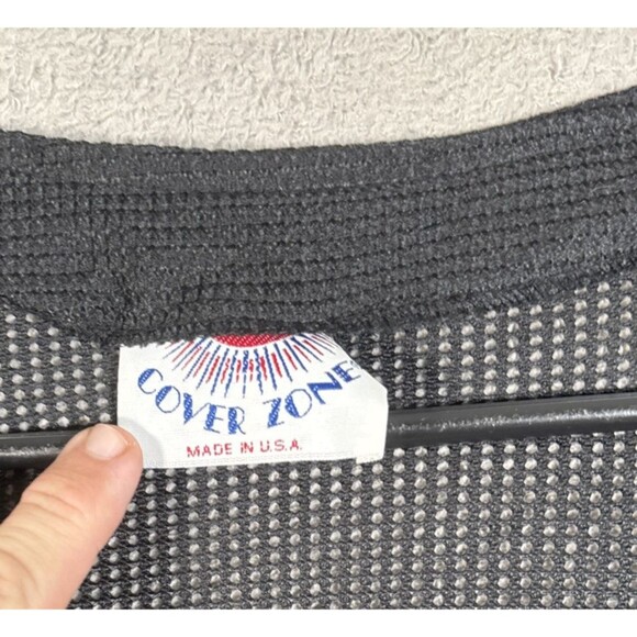 Vintage Cover Zone Men’s Size M‎ Black Mesh Button Down Short Sleeve Rave Club - Picture 4 of 10